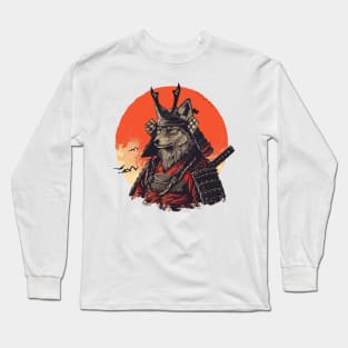 samurai wolf Long Sleeve T-Shirt